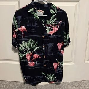 Black and Green Patterned Garment